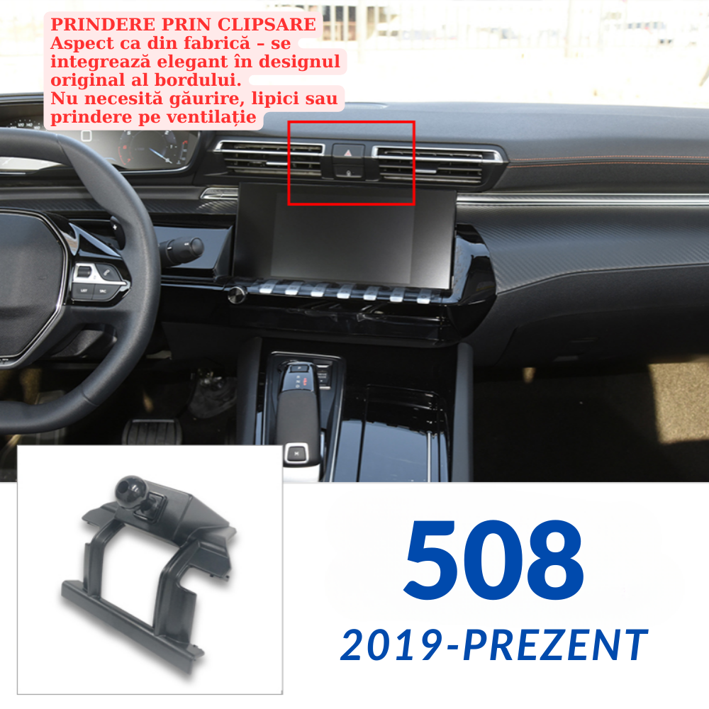 Suport telefon Smart cu prindere dedicata OEM pentru Peugeot 508 2019-PREZENT