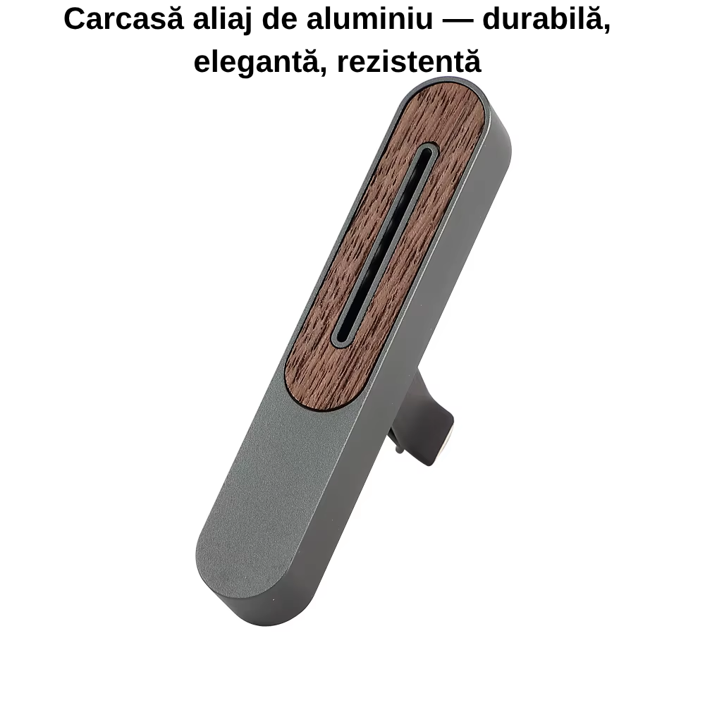 Parfum Auto Lux Grila Ventilatie, Carcasa Aliaj Aluminiu, 5ml, Cutie Cadou.