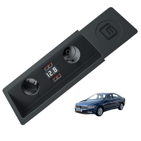 Încărcător Auto dedicat cu USB Fast Charging pentru Volkswagen Passat B8 2014-2019  — Plug & Play în loc de Scrumieră | QC3.0 + Type-C PD2.0/3.0