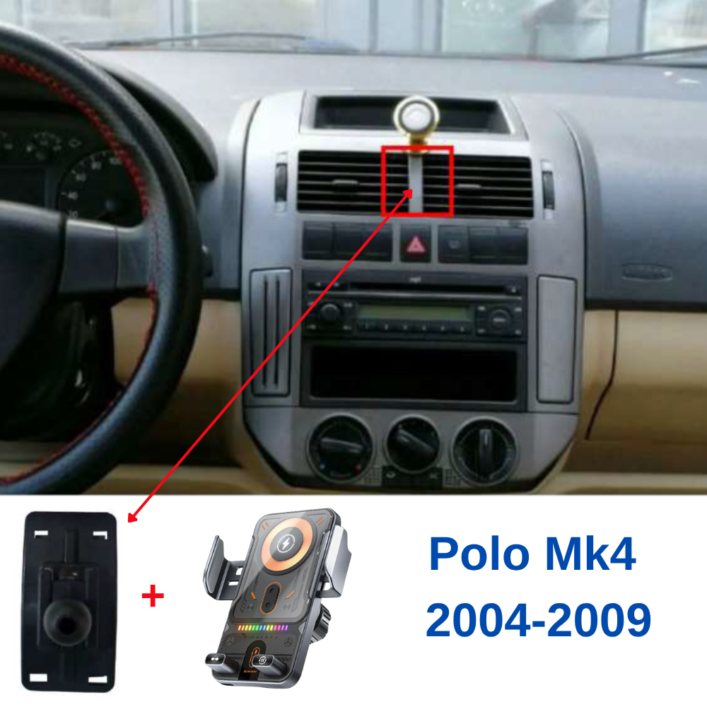 Smart phone holder with dedicated OEM grip for VOLKSWAGEN Polo Mk4 2004-2009