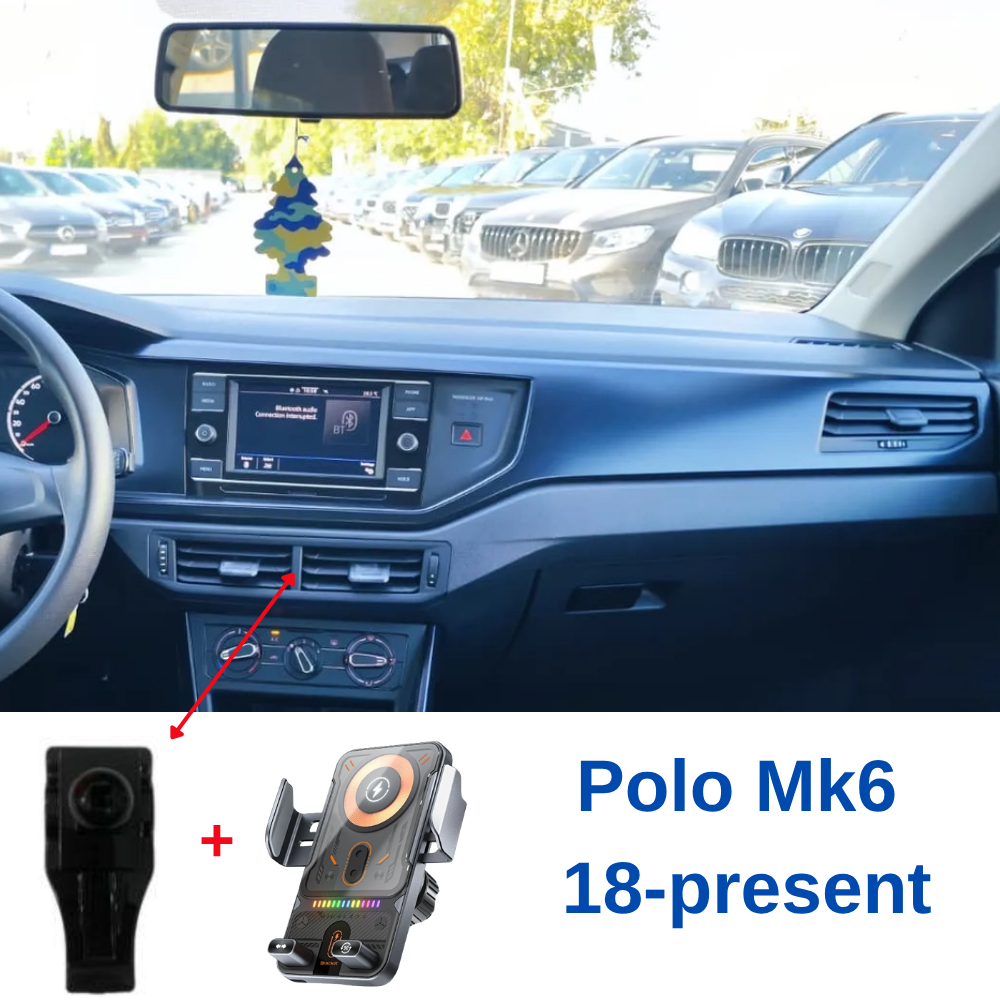 Smart phone holder with dedicated OEM grip for VOLKSWAGEN Polo Mk6 2018-present