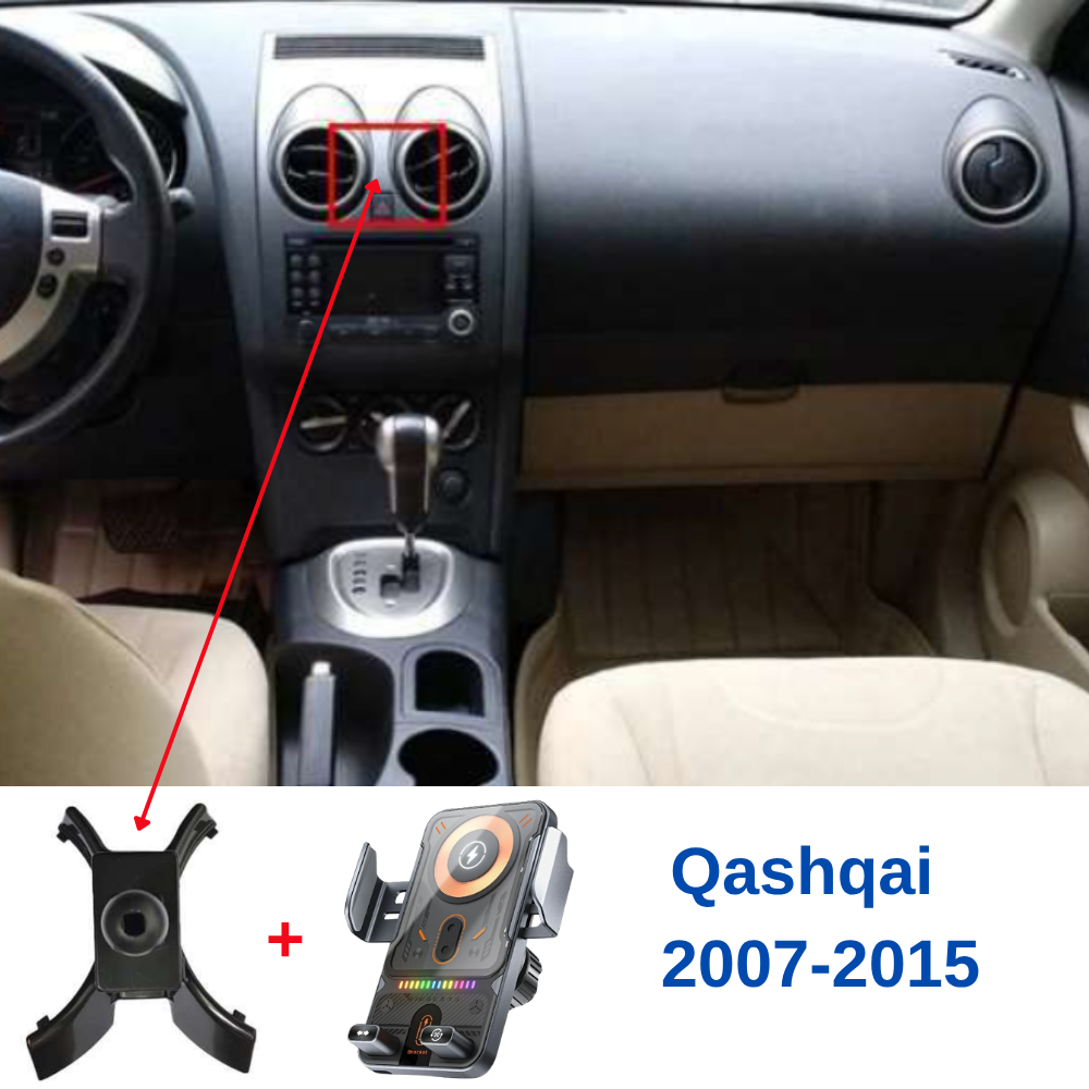 Smart phone holder with dedicated OEM grip for NISSAN Qashqai J10 2007-2015