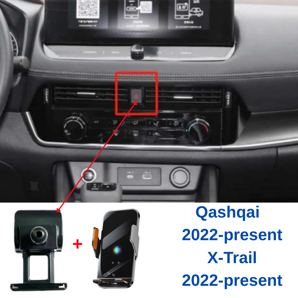 Suport telefon Smart cu prindere dedicata OEM pentru NISSAN Qashqai 3rd 22-present / X-Trail  4th 22-present