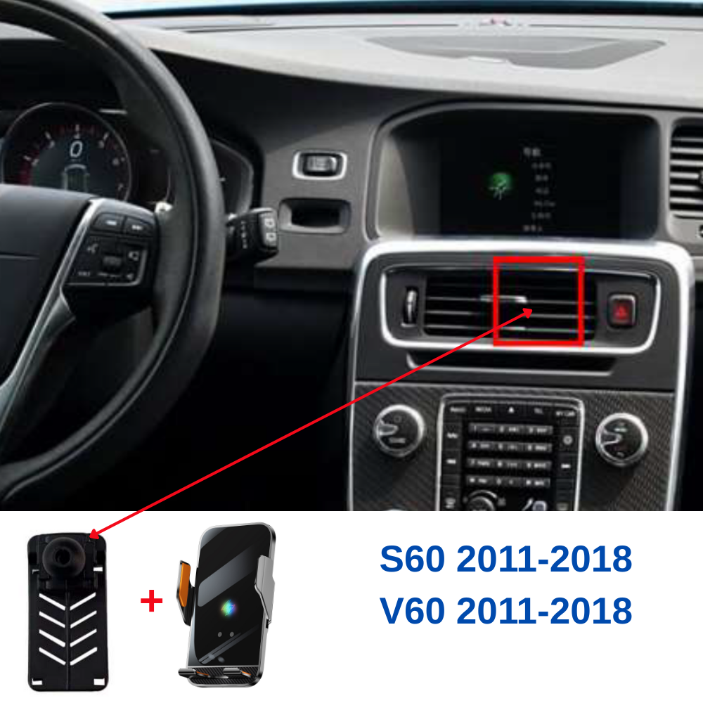 Suport telefon Smart cu prindere dedicata OEM pentru VOLVO S60/V60 2nd 2011-2018