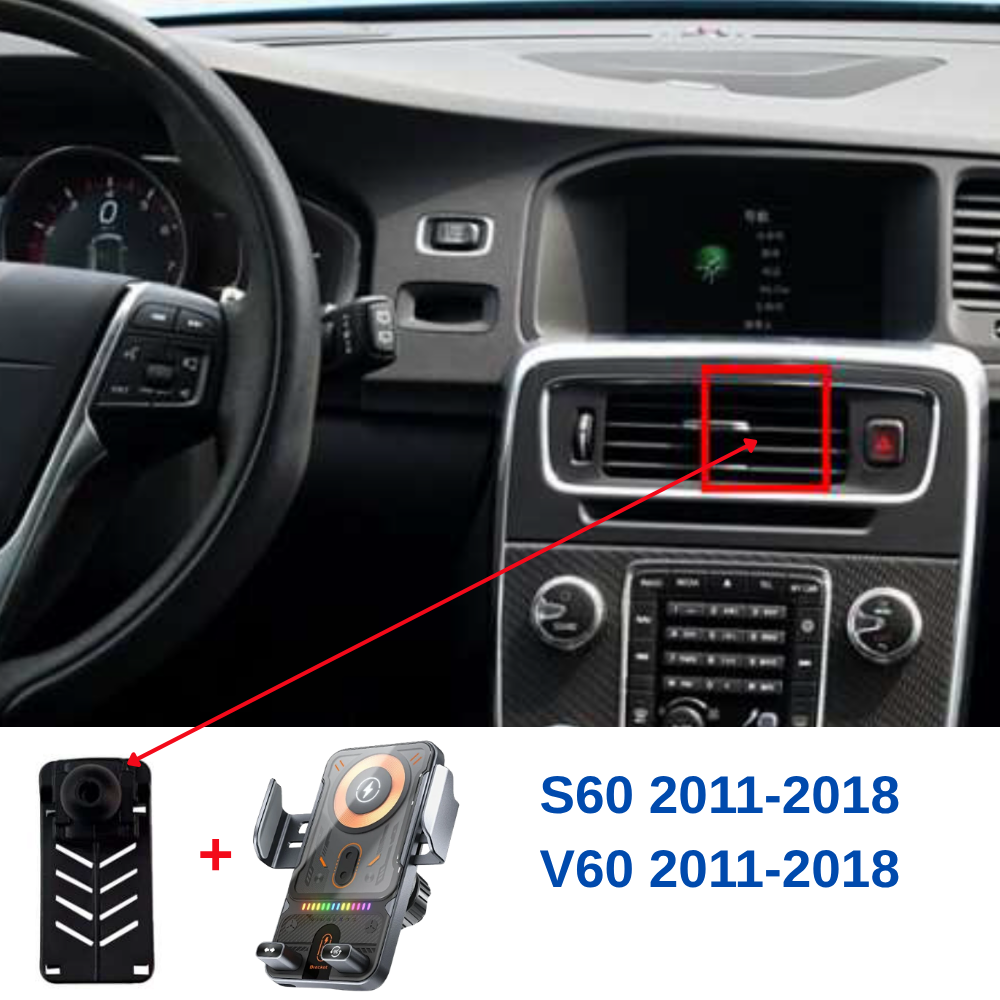 Suport telefon Smart cu prindere dedicata OEM pentru VOLVO S60/V60 2nd 2011-2018