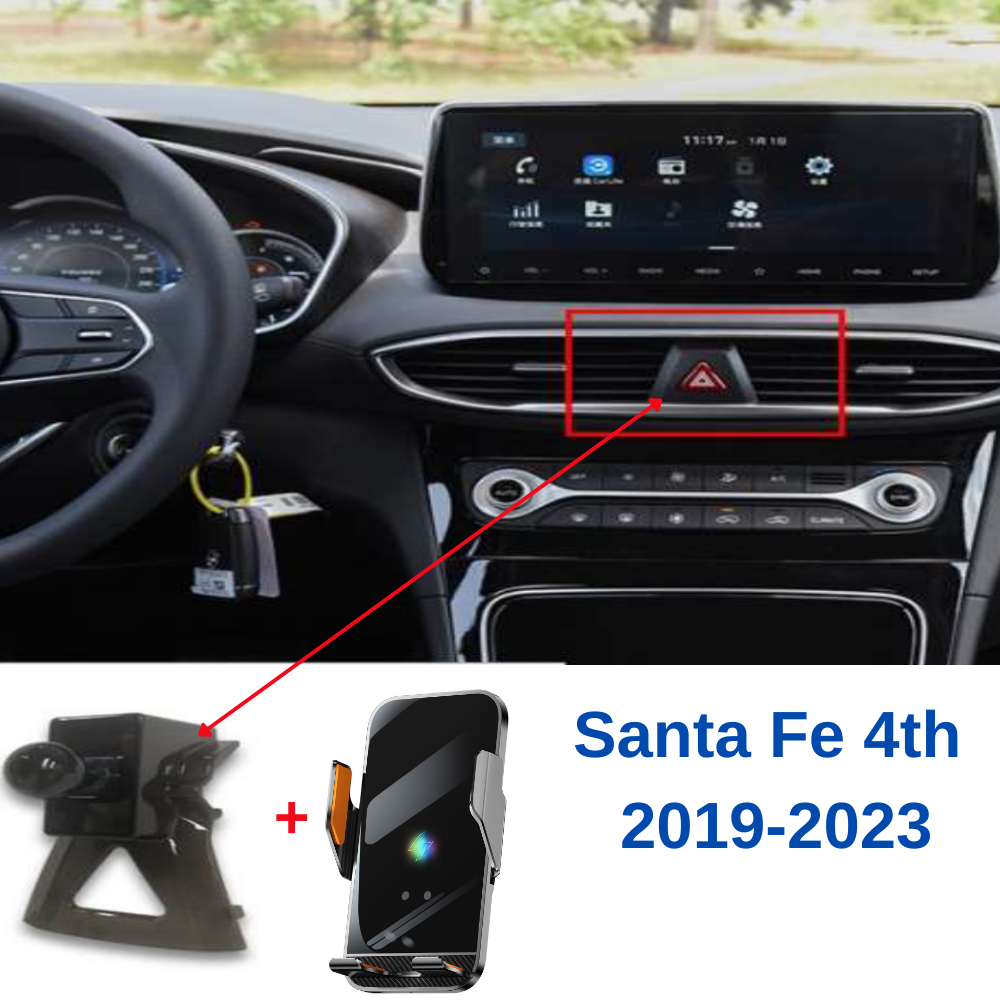 Suport telefon Smart cu prindere dedicata OEM pentru HYUNDAI Santa Fe 4th 2019-2023