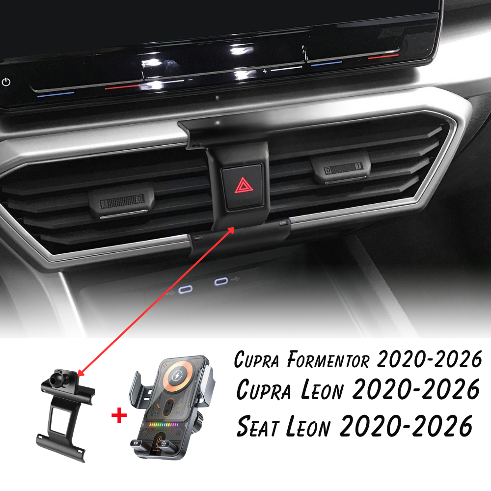 Smart phone holder with dedicated OEM mount for Seat Leon, Cupra Leon, Cupra Formentor 2020-2026