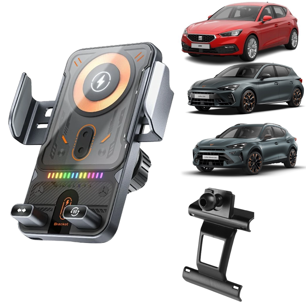 Smart phone holder with dedicated OEM mount for Seat Leon, Cupra Leon, Cupra Formentor 2020-2026