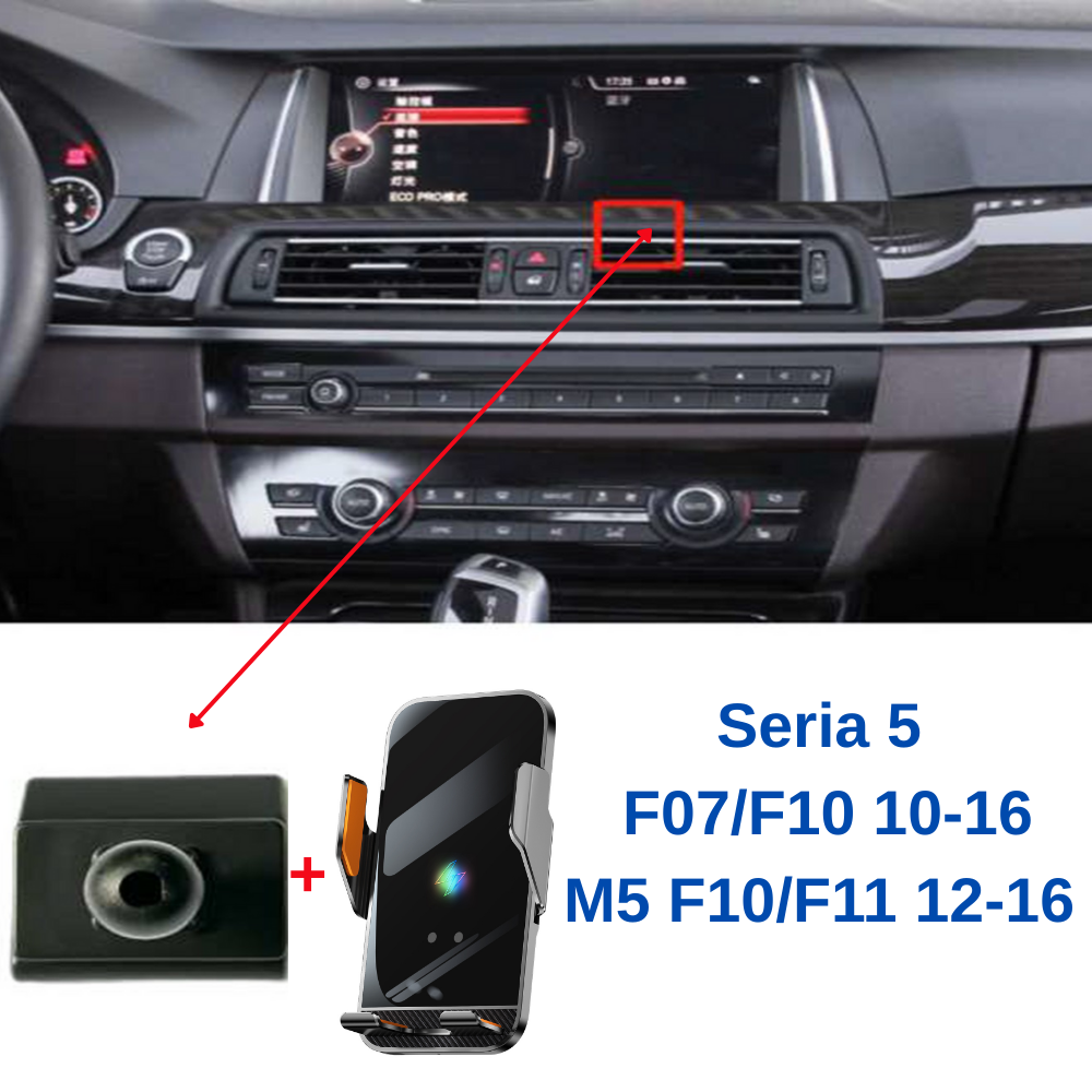 Suport telefon Smart cu prindere dedicata OEM pentru BMW Seria 5-Srs F07/F10 2010-2016