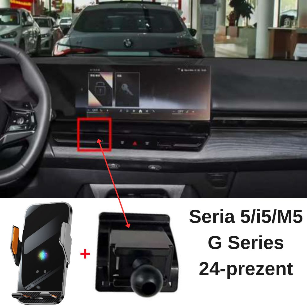 Suport telefon Smart cu prindere dedicata OEM pentru BMW Seria 5/i5/M5 G 2024-prezent