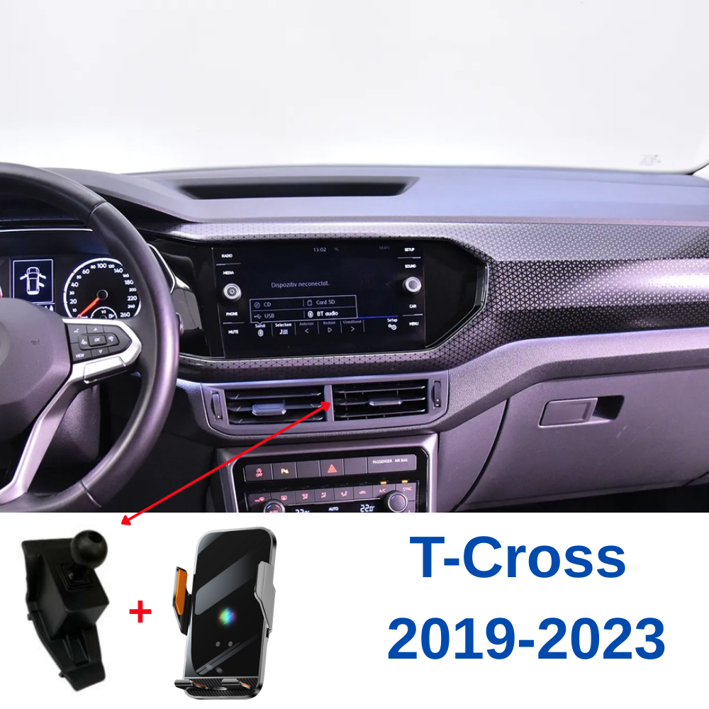 Suport telefon Smart cu prindere dedicata OEM pentru VOLKSWAGEN T-Cross 2019-2023
