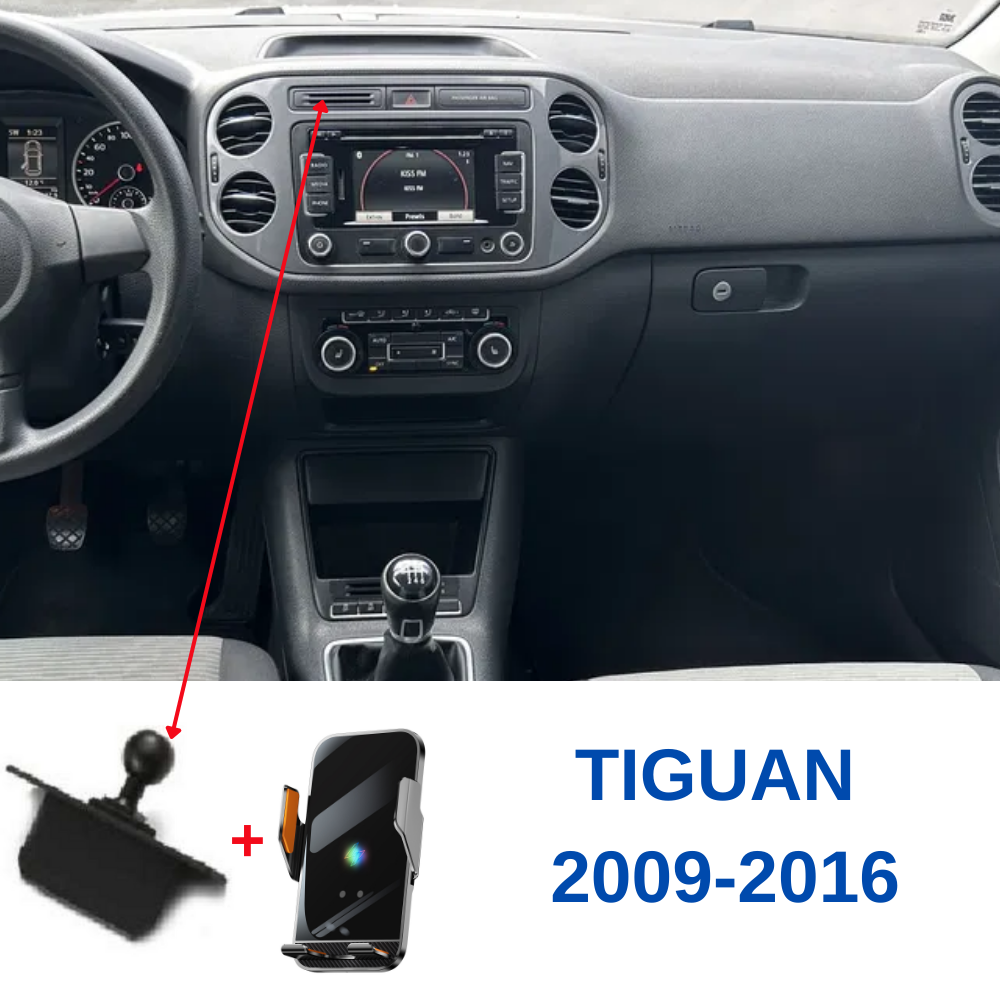 Smart phone holder with dedicated OEM mount for VOLKSWAGEN TIGUAN 2009-2016