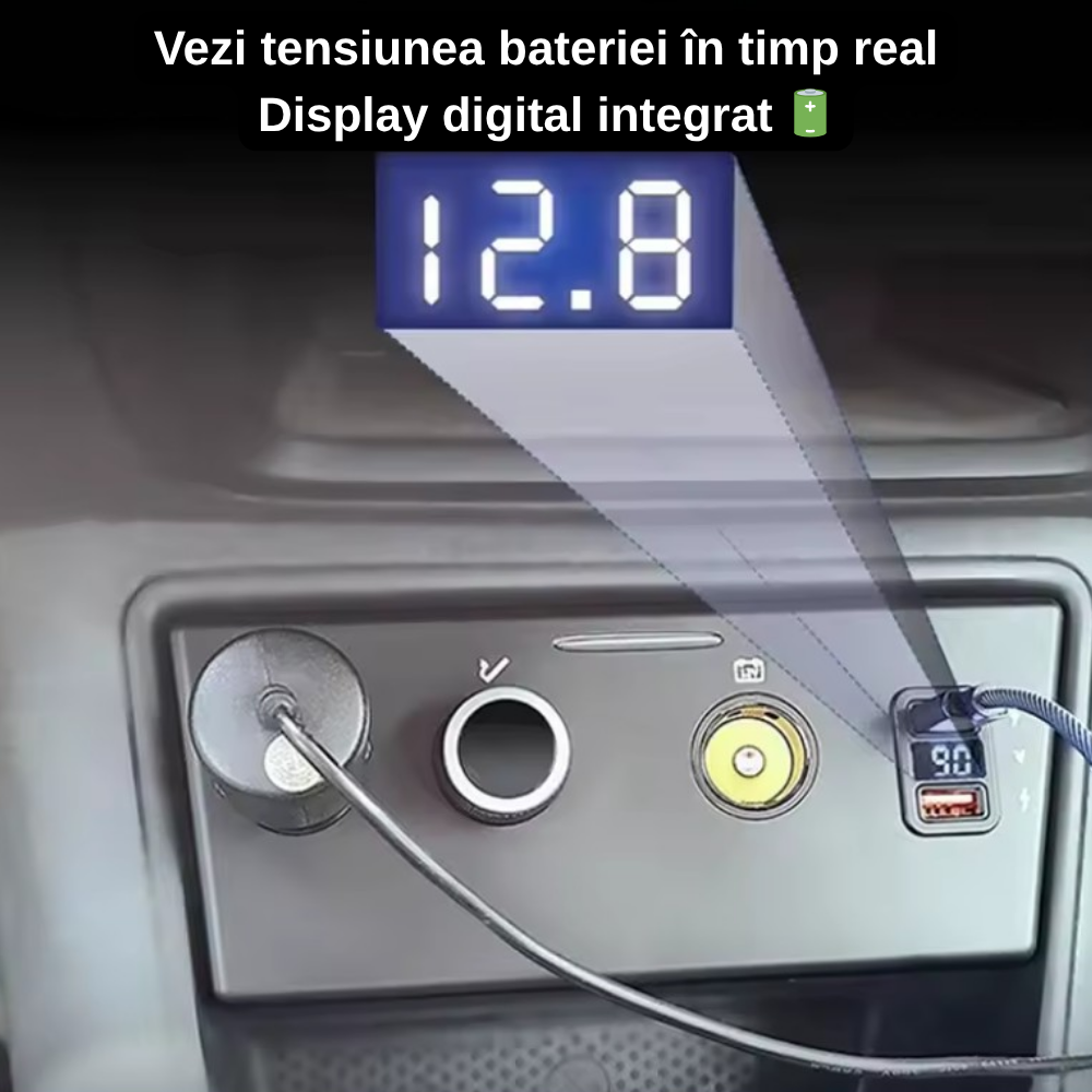 Încărcător Auto dedicat cu USB Fast Charging pentru Volkswagen Tiguan 2007–2015/Golf plus 2005-2015  — Plug & Play în loc de Scrumieră | QC3.0 + Type-C PD2.0/3.0