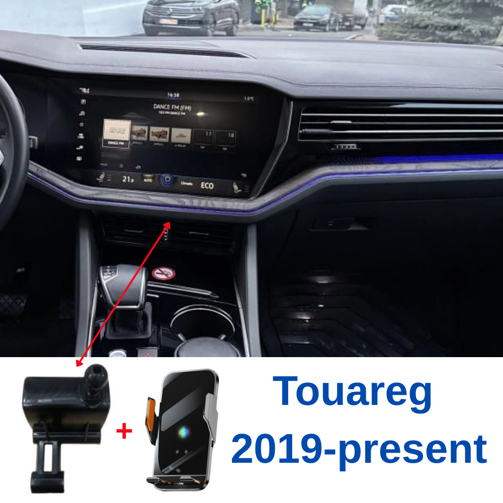 Smart phone holder with dedicated OEM grip for VOLKSWAGEN Touareg 3rd 2019-present