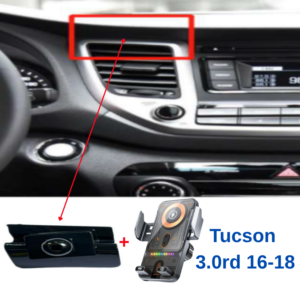 Smart phone holder with dedicated OEM grip for HYUNDAI Tucson 3.0rd 2016-2018
