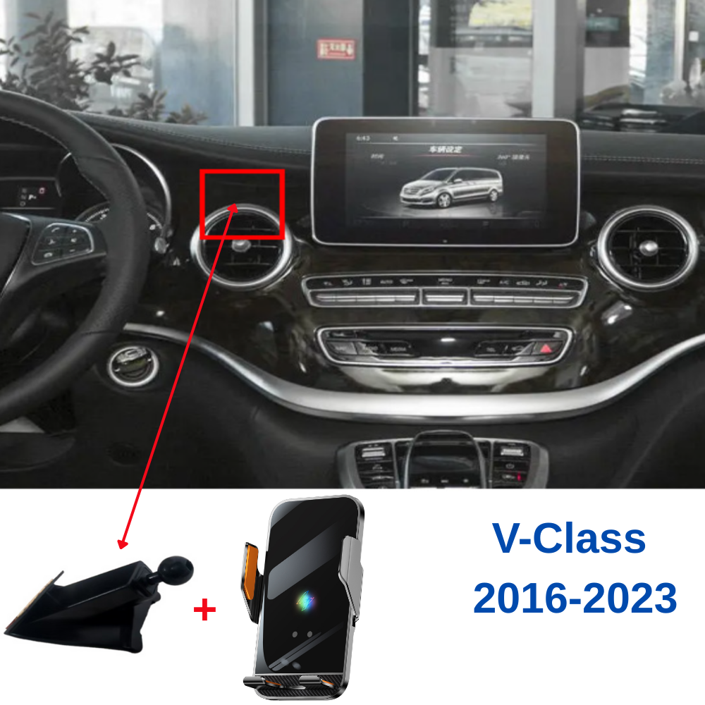 Smart phone holder with dedicated OEM grip for Mercedes V-Class W447 3.0rd 2014-2023