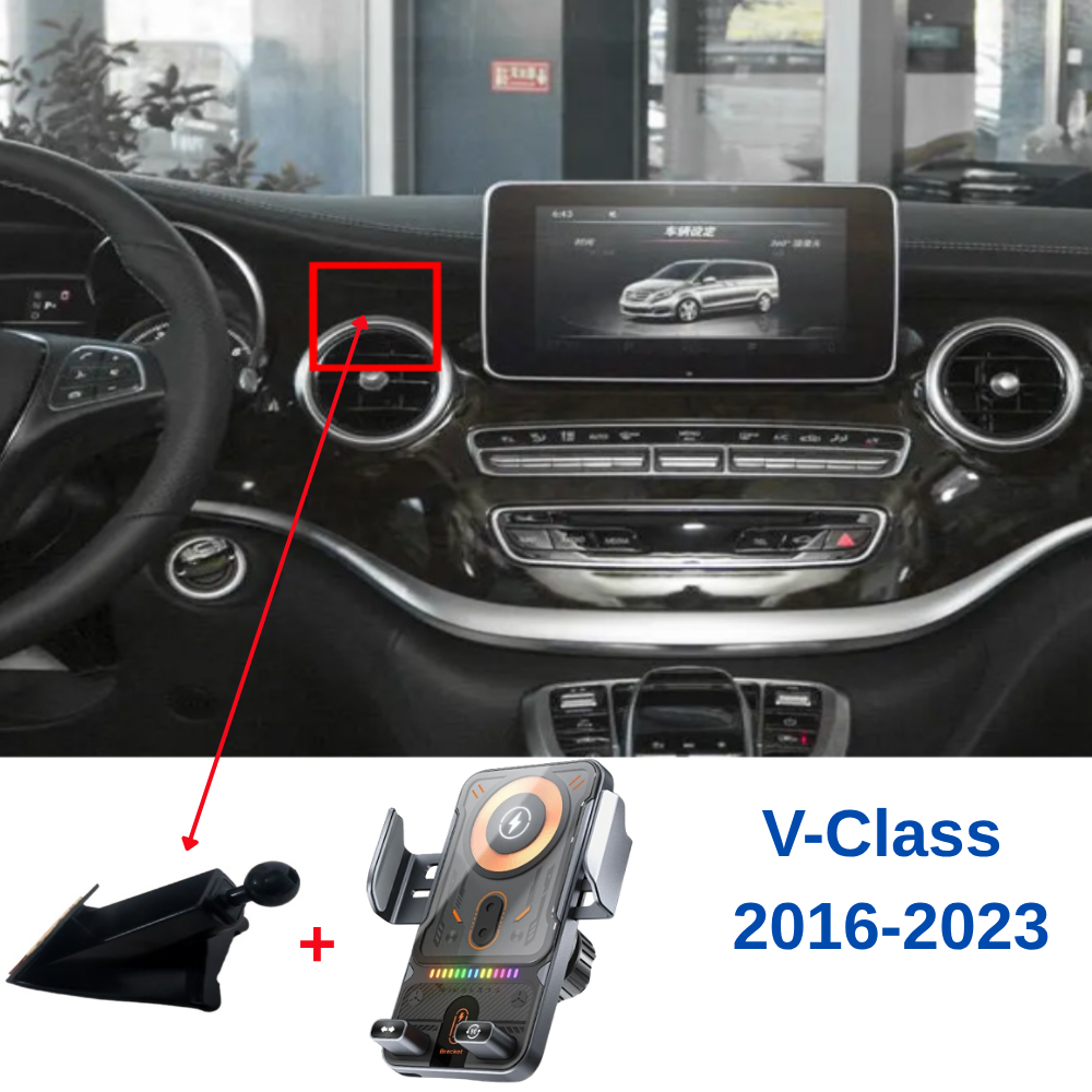 Smart phone holder with dedicated OEM grip for Mercedes V-Class W447 3.0rd 2014-2023