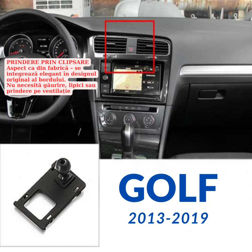 Smart phone holder with dedicated OEM grip for Volkswagen Golf 2013-2019
