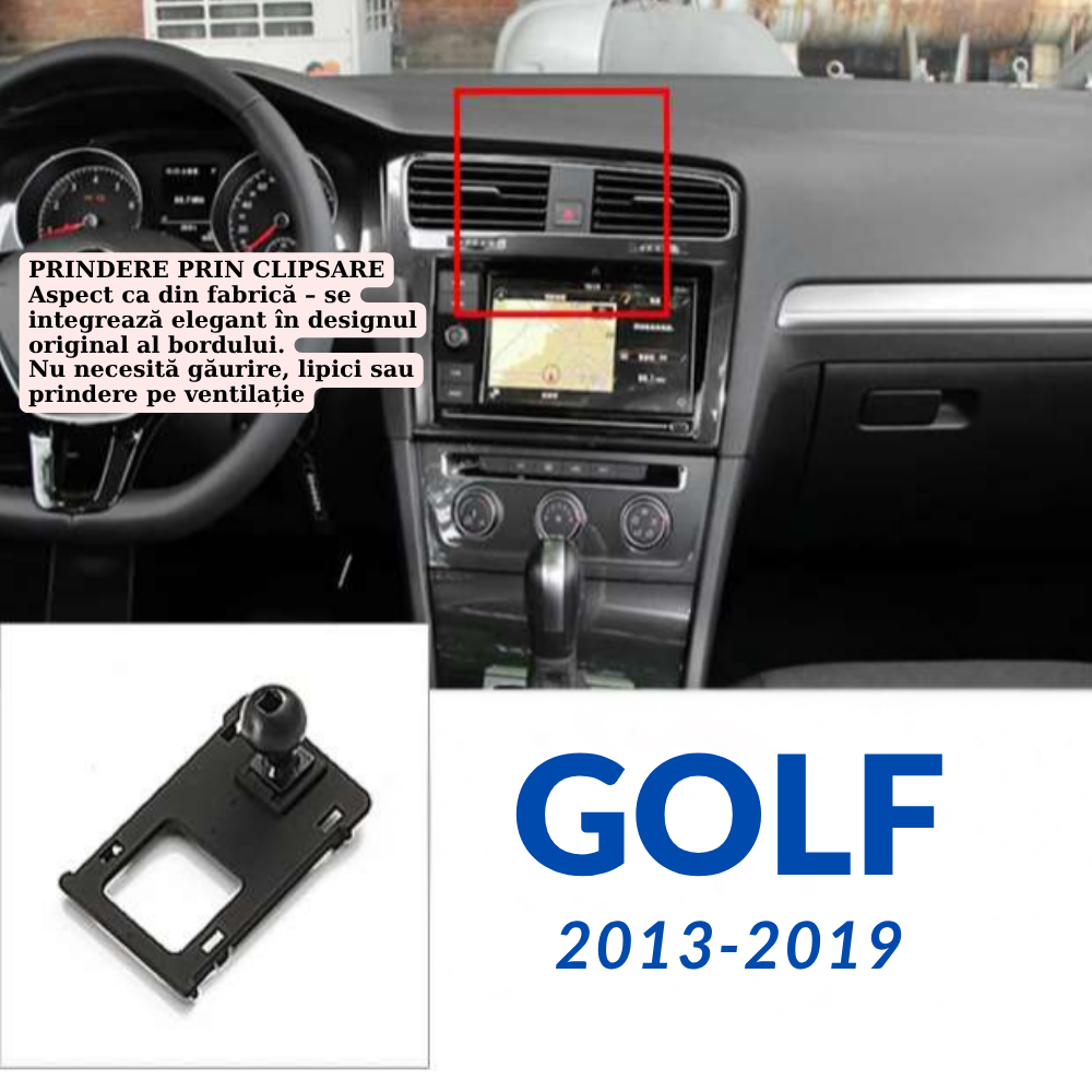 Smart phone holder with dedicated OEM grip for Volkswagen Golf 2013-2019