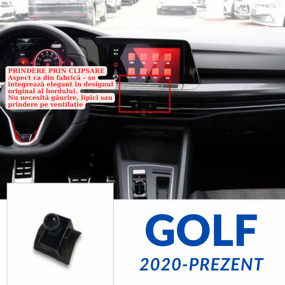 Suport telefon Smart cu prindere dedicata OEM pentru Volkswagen Golf 2020-PREZENT