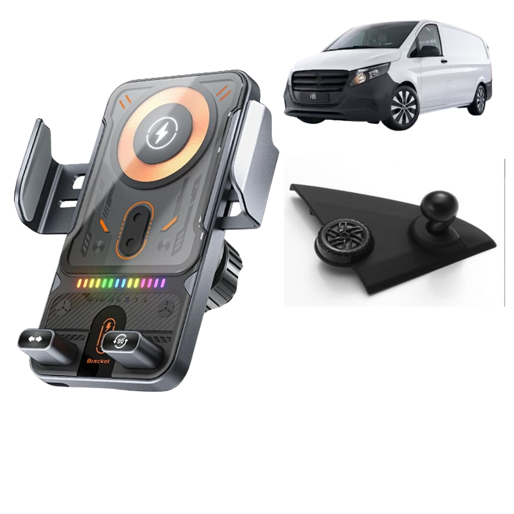 Smart phone holder with dedicated OEM grip for Mercedes Vito W447 3.0rd 2014-2023