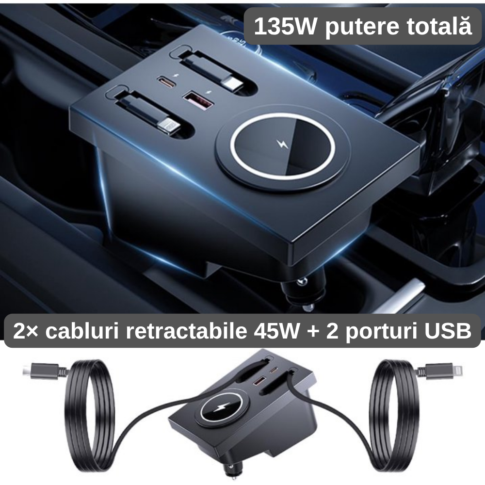 Încărcător Auto dedicat  Volvo XC60 / XC90 / S90 / V90 / S60 / V60 (2016–2025)  — Plug & Play