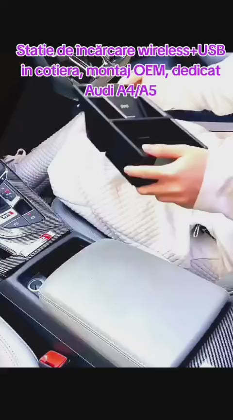 Incarcator Wireless / Statie de incarcare OEM  pentru Audi A4 / A5 / S4 / S5 / RS4 / RS5 (2016–2023)