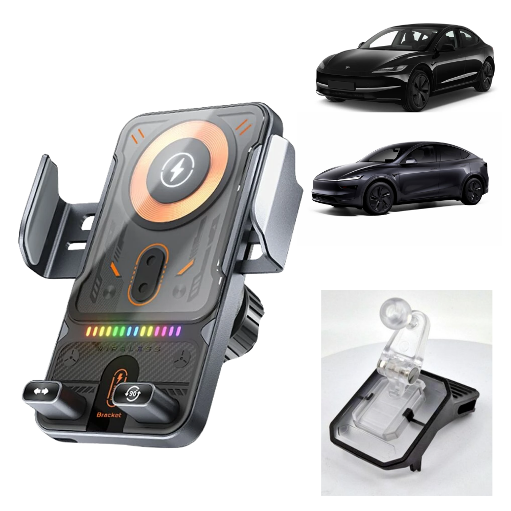 Suport telefon Smart cu prindere dedicata OEM pentru Tesla Model 3 refresh 23-prezent / Model Y refresh 25-prezent