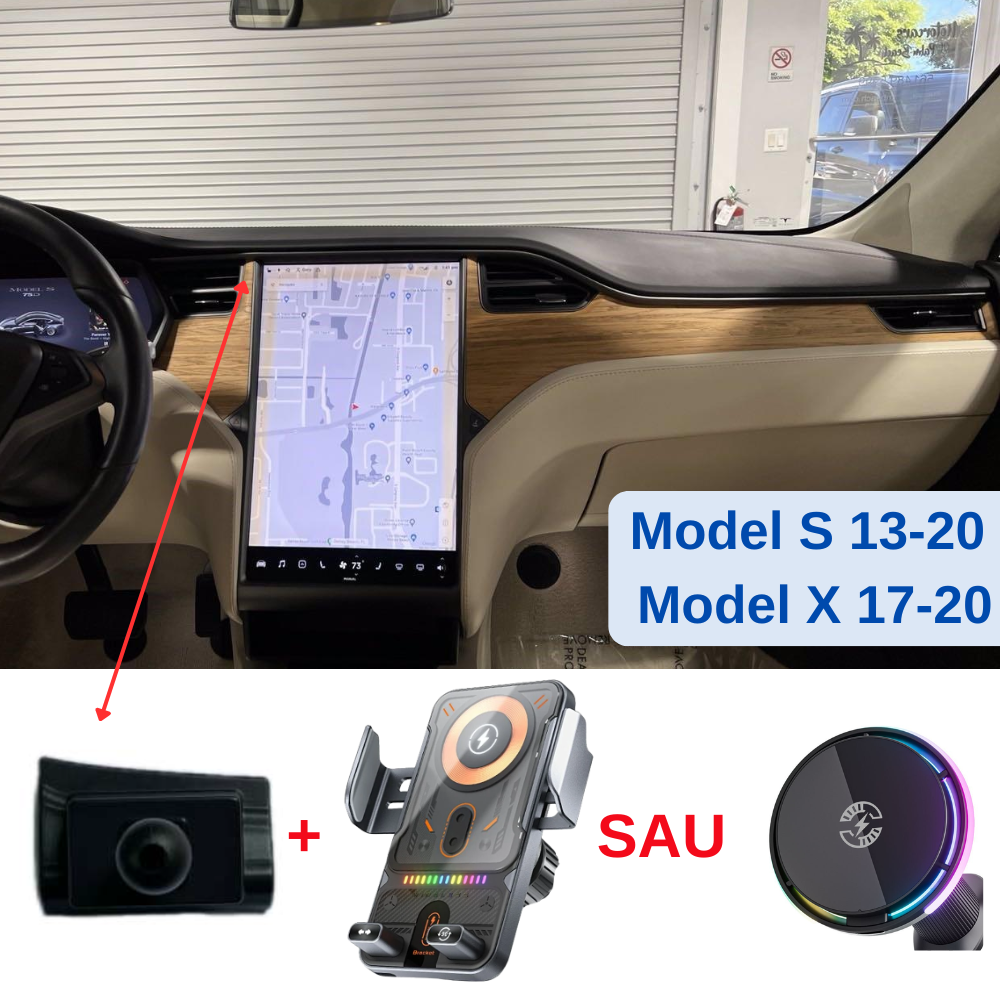 Suport telefon Smart cu prindere dedicata OEM pentru Tesla Model S 2013-2020 /Model X 2017-2020