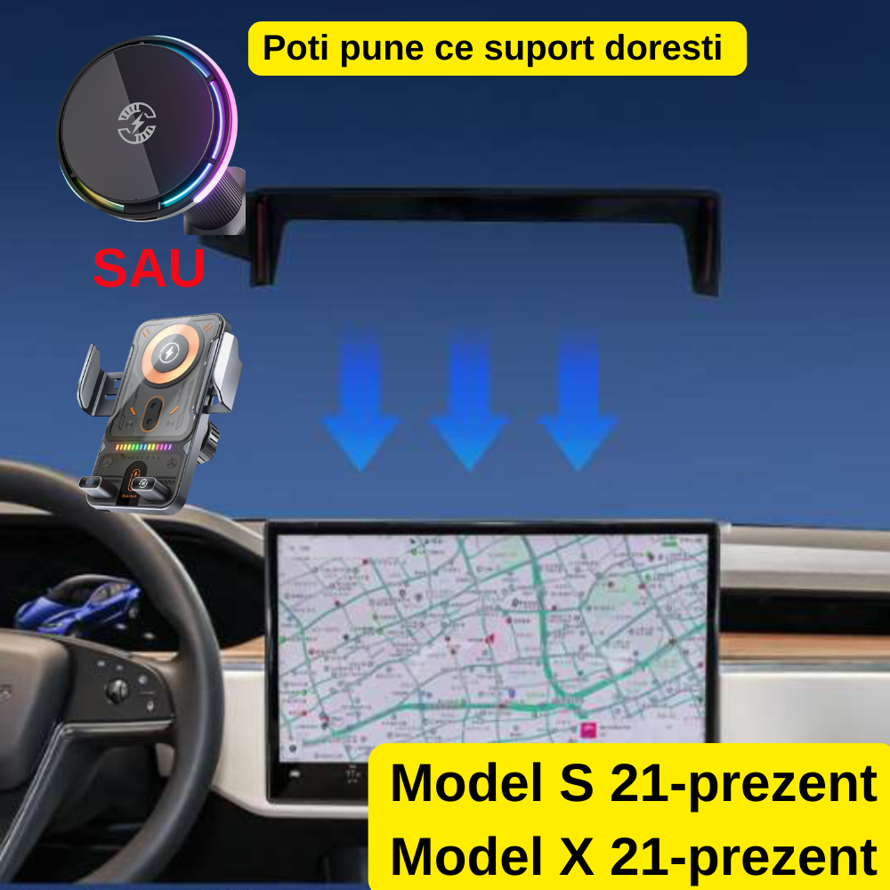 Suport telefon Smart cu prindere dedicata OEM pentru Tesla Model S 21-prezent/Model x 21-prezent